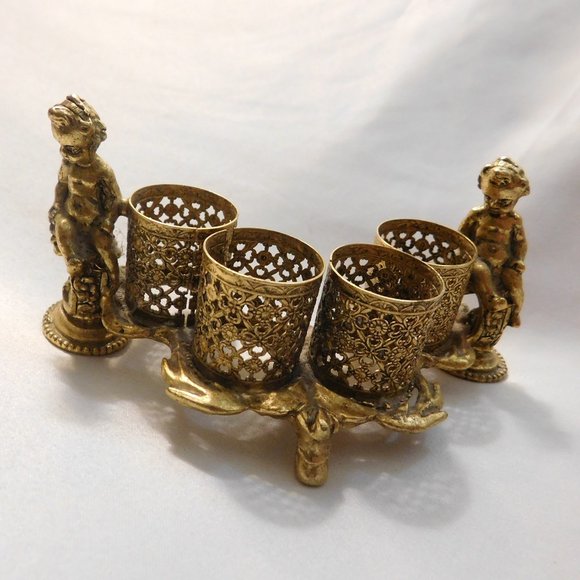 Vintage Storage & Organization Vintage Cherub Filigree Lipstick